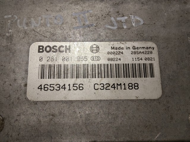 Fiat Punto II. 1999-2003 1999-2003 Centraline motore usate  Bosch   