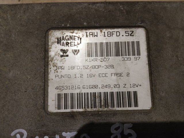 Fiat Punto I.  1993-1999 1993-1999 Centraline motore usate  Magnetti Marelli   
