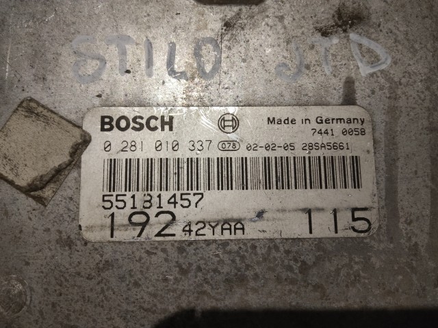 Fiat Stilo 2001-2007 Centraline motore usate  Bosch   