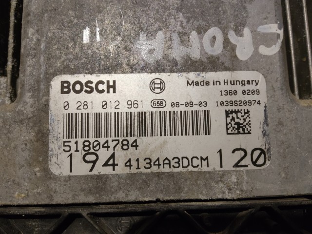 Fiat Croma  2005-2010 Centraline motore usate  Bosch   