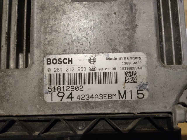 Fiat Croma  2005-2010 Centraline motore usate  Bosch   