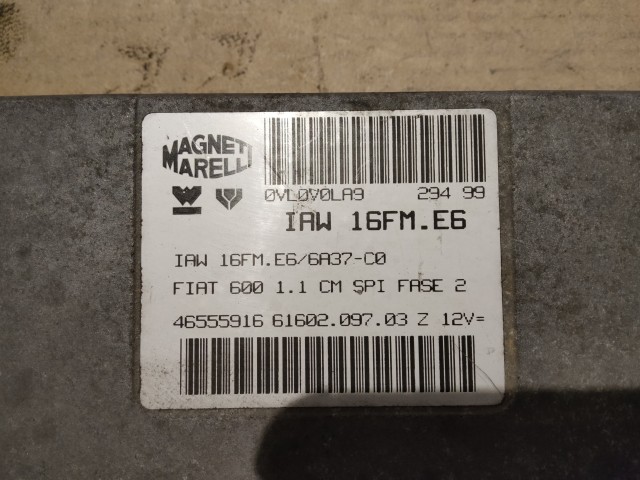 Fiat Seicento 1998-2010 Centraline motore usate  Magnetti Marelli   