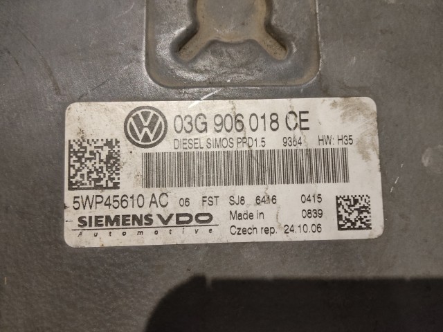 Volkswagen Passat 2007-2010 Centraline motore usate  Siemens   