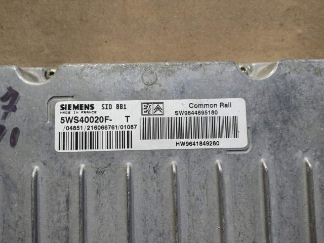 Peugeot 307 2000-2009 Centraline motore usate  Siemens   SW9644895180